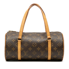 ルイ ヴィトン モノグラム パピヨン26 ハンドバッグ M51386 ブラウン PVC レザー レディース LOUIS VUITTON 【中古】