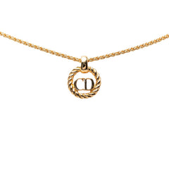 ディオール ヴィンテージ CDロゴ ネックレス ゴールド メッキ レディース Dior 【中古】