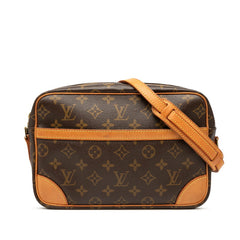 ルイ ヴィトン モノグラム トロカデロ27 斜め掛け ショルダーバッグ M51274 ブラウン PVC レザー レディース LOUIS VUITTON 【中古】