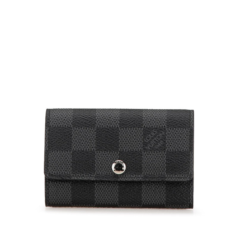 ルイ ヴィトン ダミエ グラフィット ミュルティクレ6 キーケース N62662 ブラック PVC レザー レディース LOUIS VUITTON 【中古】