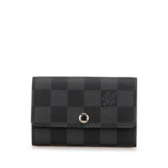 ルイ ヴィトン ダミエ グラフィット ミュルティクレ6 キーケース N62662 ブラック PVC レザー レディース LOUIS VUITTON 【中古】