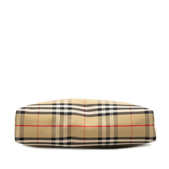 バーバリー ノバチェック トートバッグ ベージュ キャンバス レディース BURBERRY 中古
