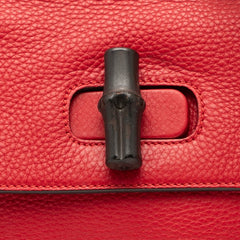 グッチ バンブー デイリー ハンドバッグ ショルダーバッグ 2WAY 392013 レッド レザー レディース GUCCI 【中古】