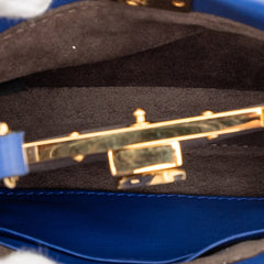 フェンディ マイクロピーカブー ハンドバッグ ショルダーバッグ 2WAY 8M0355 ブルー レザー レディース FENDI 【中古】