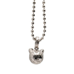 グッチ キャットヘッド ネックレス K18WG ホワイトゴールド ダイヤモンド レディース GUCCI 【中古】