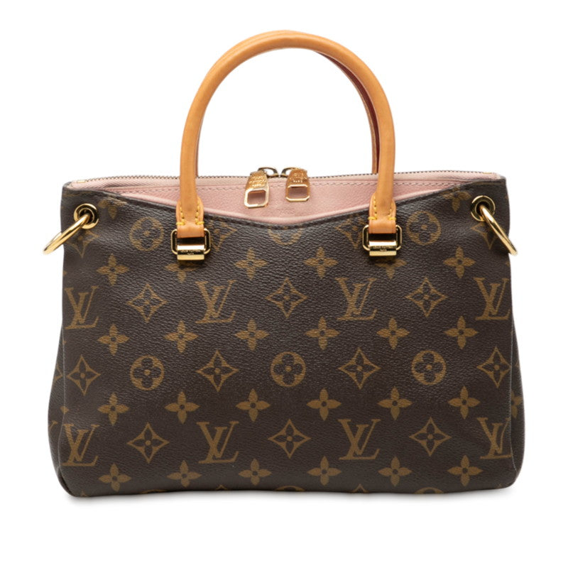 ルイ ヴィトン モノグラム パラスBB ハンドバッグ M40464 ブラウン ローズバレリーヌ ピンク PVC レザー レディース LOUIS VUITTON 【中古】