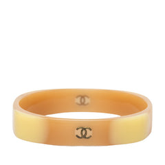 シャネル ココマーク バングル ベージュ系 プラスチック レディース CHANEL 中古