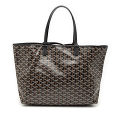 ゴヤール サンルイPM トートバッグ ブラック ブラウン PVC レディース GOYARD 【中古】
