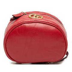 グッチ GGマーモント キルティング リュック バックパック バニティ 2WAY 598594 レッド レザー レディース GUCCI 【中古】