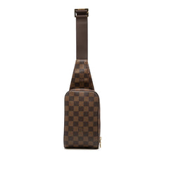 ルイ ヴィトン ダミエ ジェロニモス ショルダーバッグ ボディバッグ N51994 ブラウン PVC メンズ LOUIS VUITTON 【中古】