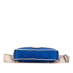 グッチ GGナイロン オフザグリッド ベルトバッグ ボディバッグ 631341 ブルー ベージュ ナイロン レザー メンズ GUCCI 【中古】