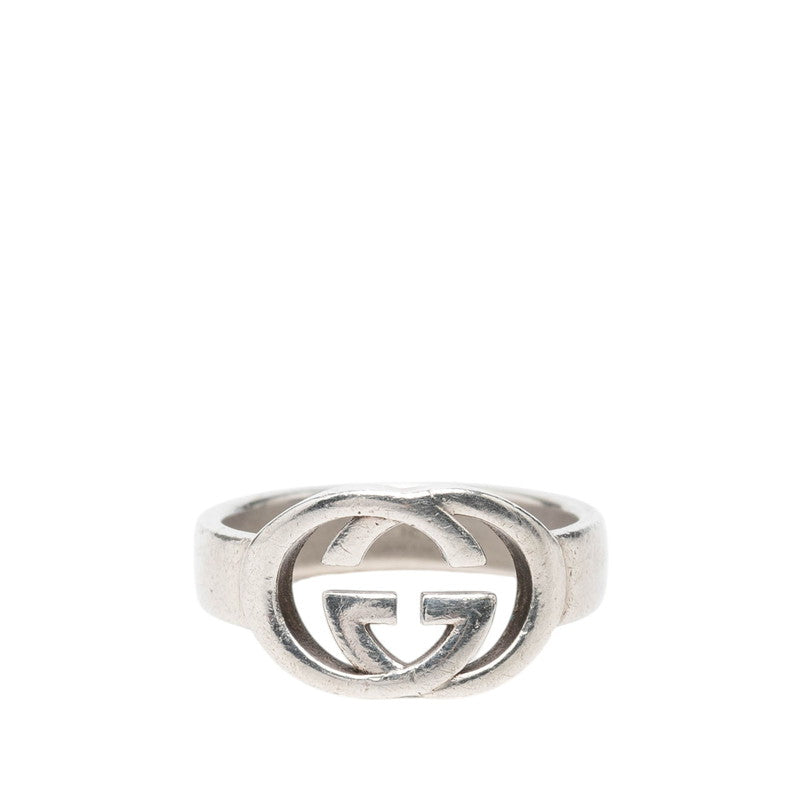グッチ インターロッキングG リング 指輪 #19 SV925 シルバー レディース GUCCI 【中古】