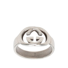 グッチ インターロッキングG リング 指輪 #19 SV925 シルバー レディース GUCCI 【中古】