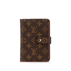 ルイ ヴィトン モノグラム ポルトパピエ 二つ折り財布 M61207 ブラウン PVC レザー レディース LOUIS VUITTON 【中古】