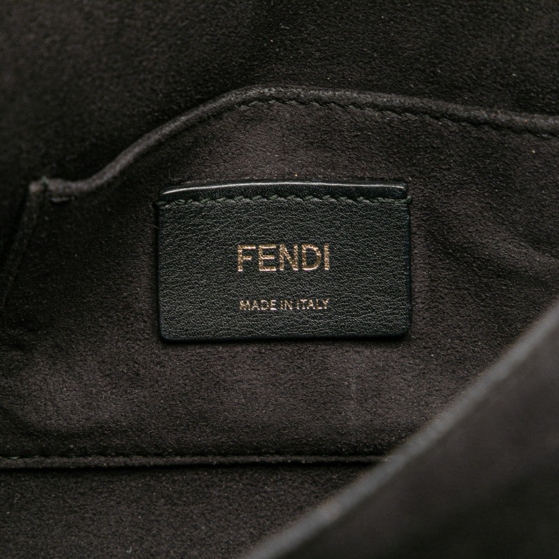 フェンディ キャナイ スモール チェーン ショルダーバッグ 8M0381 ブラック レザー レディース FENDI 【中古】