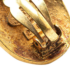 シャネル ヴィンテージ ココマーク オーバル イヤリング ゴールド メッキ レディース CHANEL 【中古】