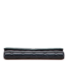 シャネル マトラッセ ココマーク 長財布 ブラック ラムスキン レディース CHANEL 【中古】
