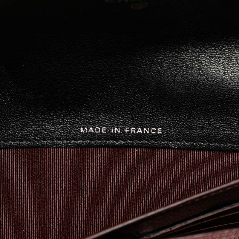 シャネル マトラッセ ココマーク 長財布 ブラック ラムスキン レディース CHANEL 【中古】
