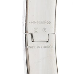 エルメス クリックH PM エナメルブレスレット バングル シルバー オレンジ メタル レディース HERMES 【中古】
