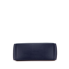 サルヴァトーレフェラガモ ロゴ セカンドバッグ ネイビー レザー レディース Salvatore Ferragamo 【中古】