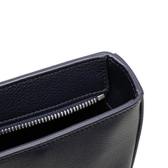 サルヴァトーレフェラガモ ロゴ セカンドバッグ ネイビー レザー レディース Salvatore Ferragamo 【中古】