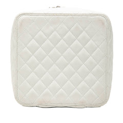 シャネル ココマーク マトラッセ バニティ チェーン ショルダーバッグ ホワイト ラムスキン レディース CHANEL 【中古】