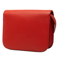 セリーヌ クラシックボックス ミディアム 斜めかけ ショルダーバッグ オレンジ レザー レディース CELINE 【中古】
