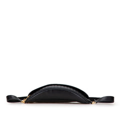 セリーヌ Cチャーム ウエストバッグ ボディバッグ ブラック レザー レディース CELINE 【中古】