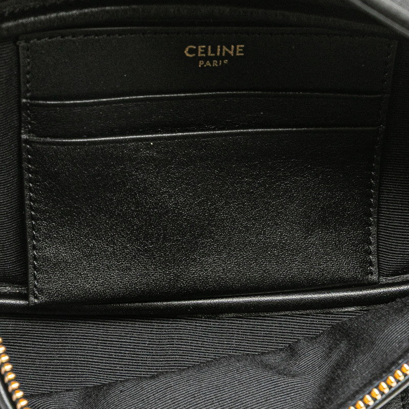 セリーヌ Cチャーム ウエストバッグ ボディバッグ ブラック レザー レディース CELINE 【中古】