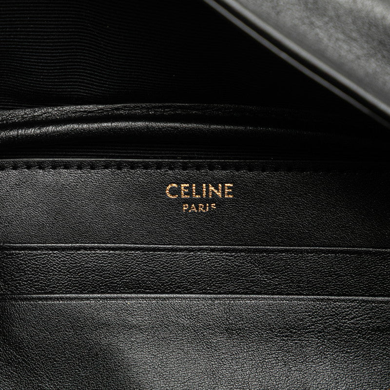 セリーヌ Cチャーム ウエストバッグ ボディバッグ ブラック レザー レディース CELINE 【中古】