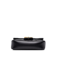 グッチ GGマーモント キルティング スーパーミニ チェーン ショルダーバッグ 476433 ブラック レザー レディース GUCCI 中古