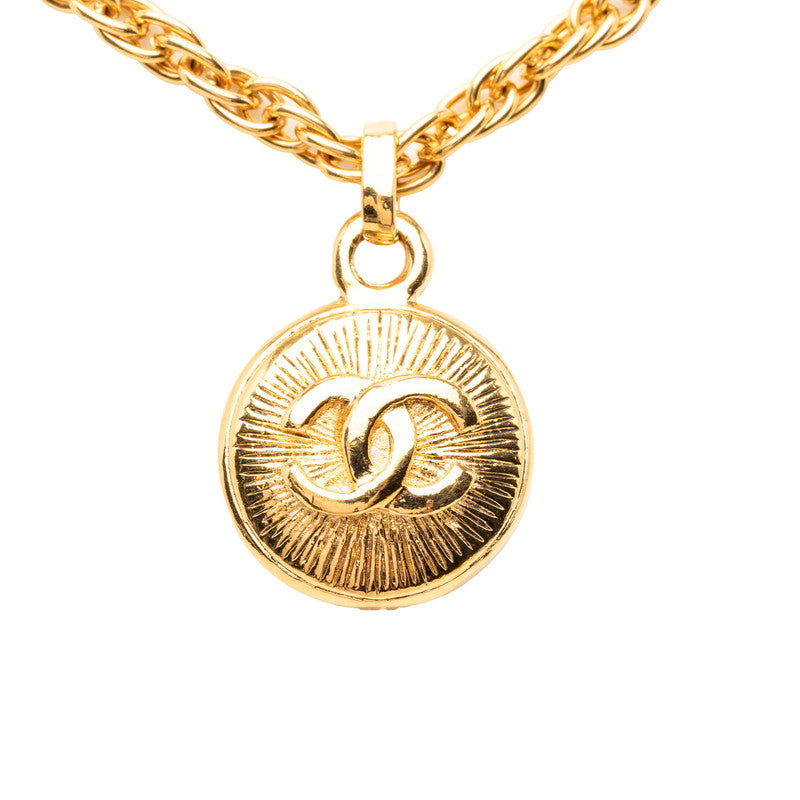 シャネル ココマーク ヴィンテージ チェーン ペンダント ネックレス ゴールド メッキ レディース CHANEL 【中古】