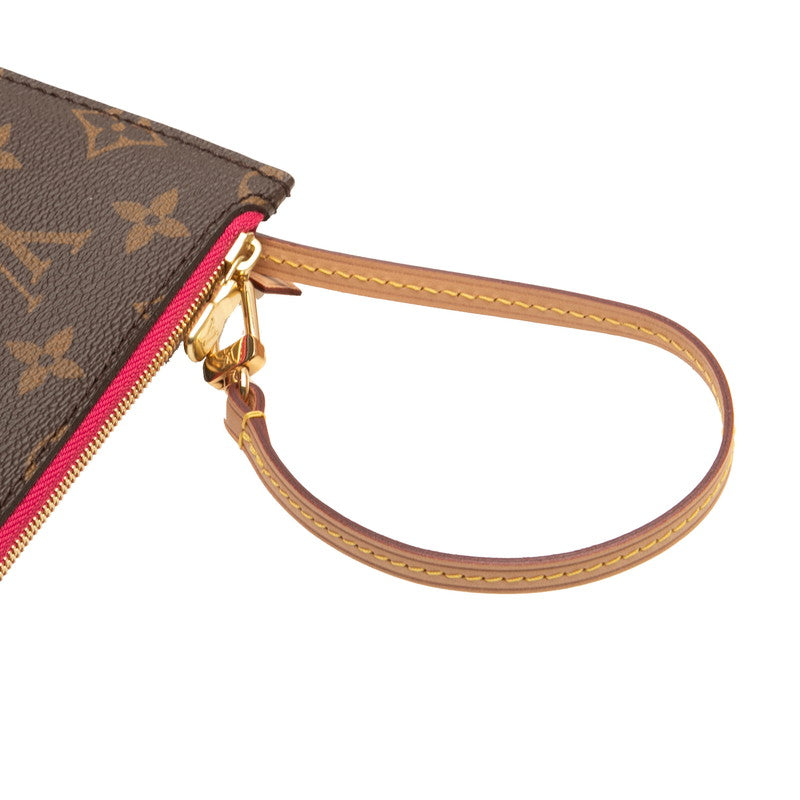 ルイ ヴィトン モノグラム ネヴァーフルMM付属 ポーチ ブラウン PVC レザー レディース LOUIS VUITTON 【中古】