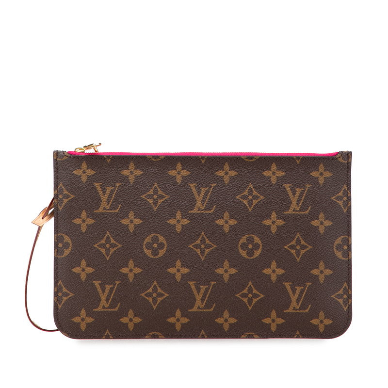 ルイ ヴィトン モノグラム ネヴァーフルMM付属 ポーチ ブラウン PVC レザー レディース LOUIS VUITTON 【中古】