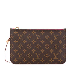 ルイ ヴィトン モノグラム ネヴァーフルMM付属 ポーチ ブラウン PVC レザー レディース LOUIS VUITTON 【中古】