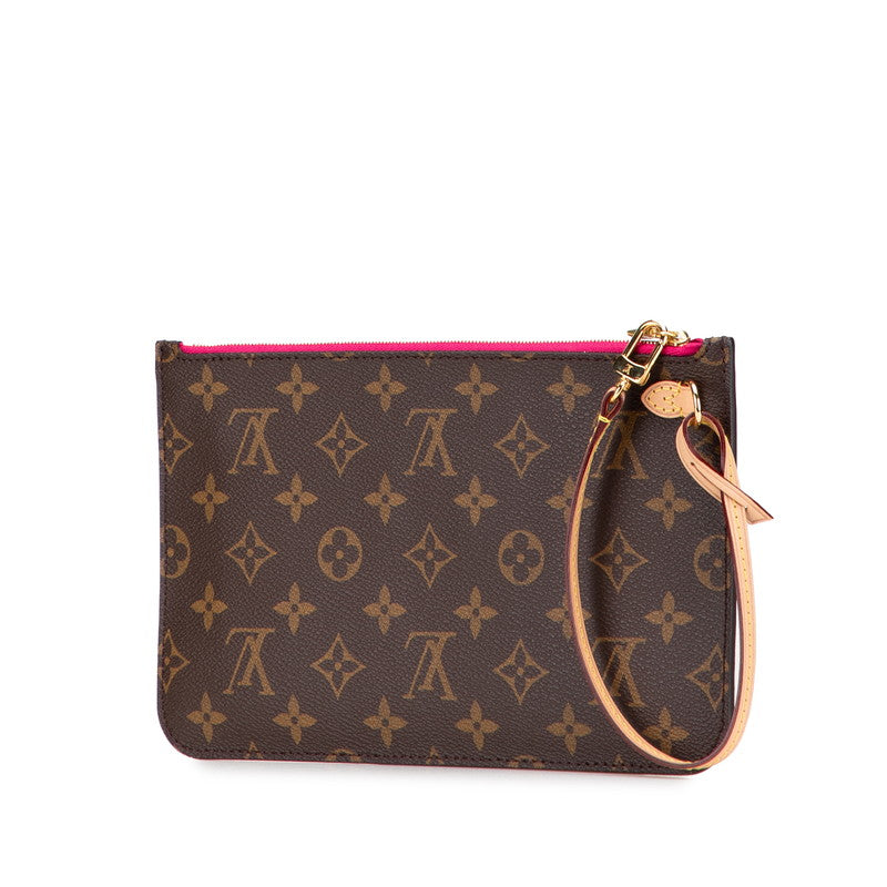ルイ ヴィトン モノグラム ネヴァーフルMM付属 ポーチ ブラウン PVC レザー レディース LOUIS VUITTON 【中古】