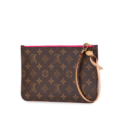 ルイ ヴィトン モノグラム ネヴァーフルMM付属 ポーチ ブラウン PVC レザー レディース LOUIS VUITTON 【中古】