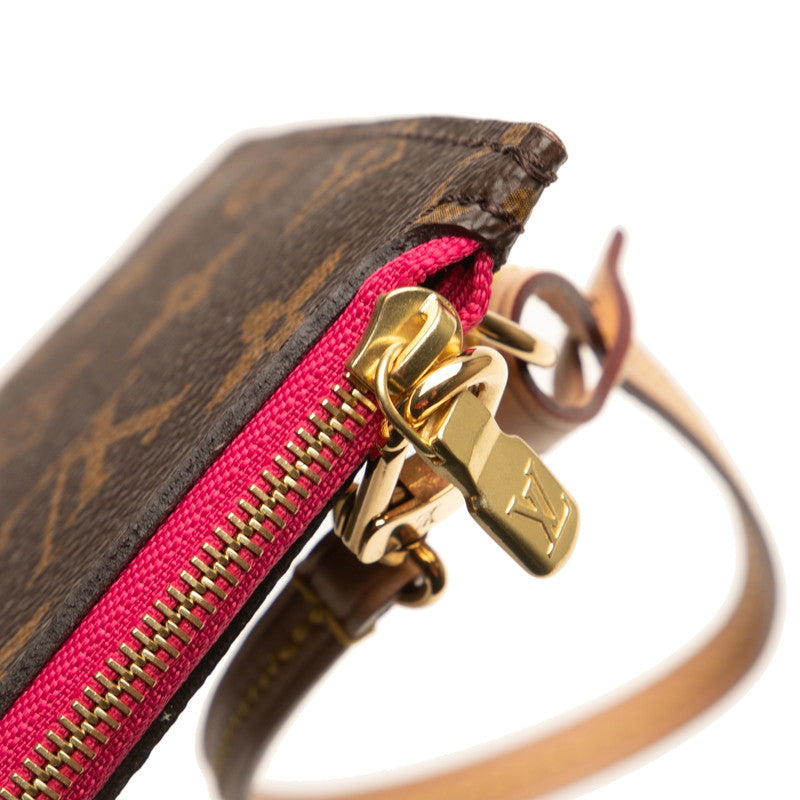 ルイ ヴィトン モノグラム ネヴァーフルMM付属 ポーチ ブラウン PVC レザー レディース LOUIS VUITTON 【中古】