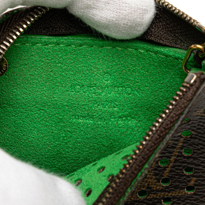 ルイ ヴィトン モノグラム ペルフォ ポシェット クレ コインケース M95186 ブラウン ヴェール PVC レザー レディース LOUIS VUITTON 【中古】