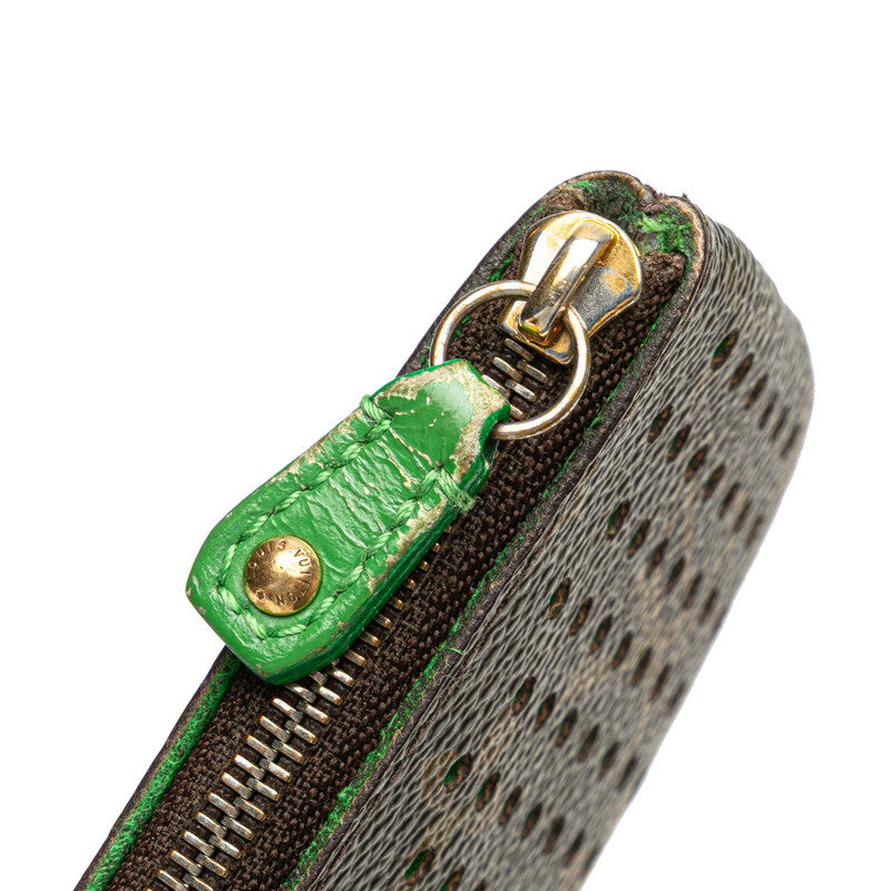 ルイ ヴィトン モノグラム ペルフォ ポシェット クレ コインケース M95186 ブラウン ヴェール PVC レザー レディース LOUIS VUITTON 【中古】
