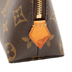 ルイ ヴィトン モノグラム ポシェット コスメティックPM ポーチ M47515 ブラウン PVC レザー レディース LOUIS VUITTON 【中古】