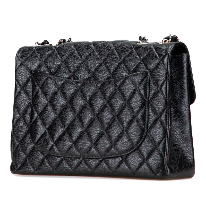 シャネル マトラッセ ココマーク チェーンショルダーバッグ ブラック キャビアスキン レディース CHANEL 【中古】