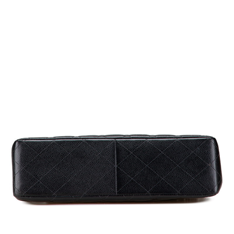 シャネル マトラッセ ココマーク チェーンショルダーバッグ ブラック キャビアスキン レディース CHANEL 【中古】