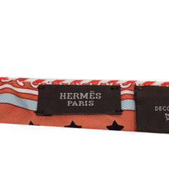 エルメス ツイリードール Hermes Paris Station エルメス パリステーション スカーフ オレンジ マルチカラー シルク レディース HERMES 【中古】