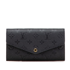 ルイ ヴィトン モノグラム アンプラント ポルトフォイユ サラ 長財布 M82257 ノワール ブラック レザー レディース LOUIS VUITTON 【中古】