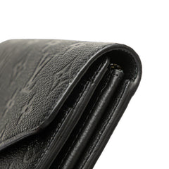 ルイ ヴィトン モノグラム アンプラント ポルトフォイユ サラ 長財布 M82257 ノワール ブラック レザー レディース LOUIS VUITTON 【中古】