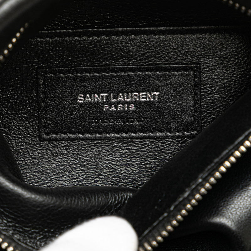 サンローラン ロゴ ショルダーバッグ 581697 ブラック レザー レディース SAINT LAURENT 【中古】