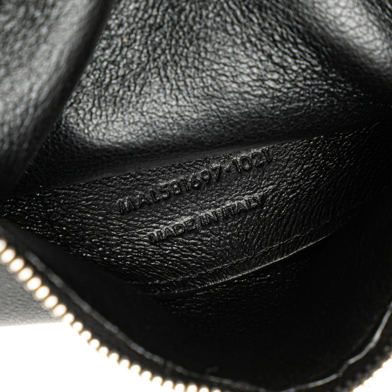 サンローラン ロゴ ショルダーバッグ 581697 ブラック レザー レディース SAINT LAURENT 【中古】