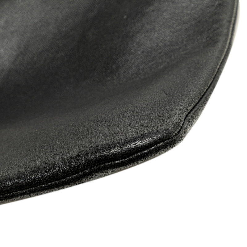 サンローラン ロゴ ショルダーバッグ 581697 ブラック レザー レディース SAINT LAURENT 【中古】