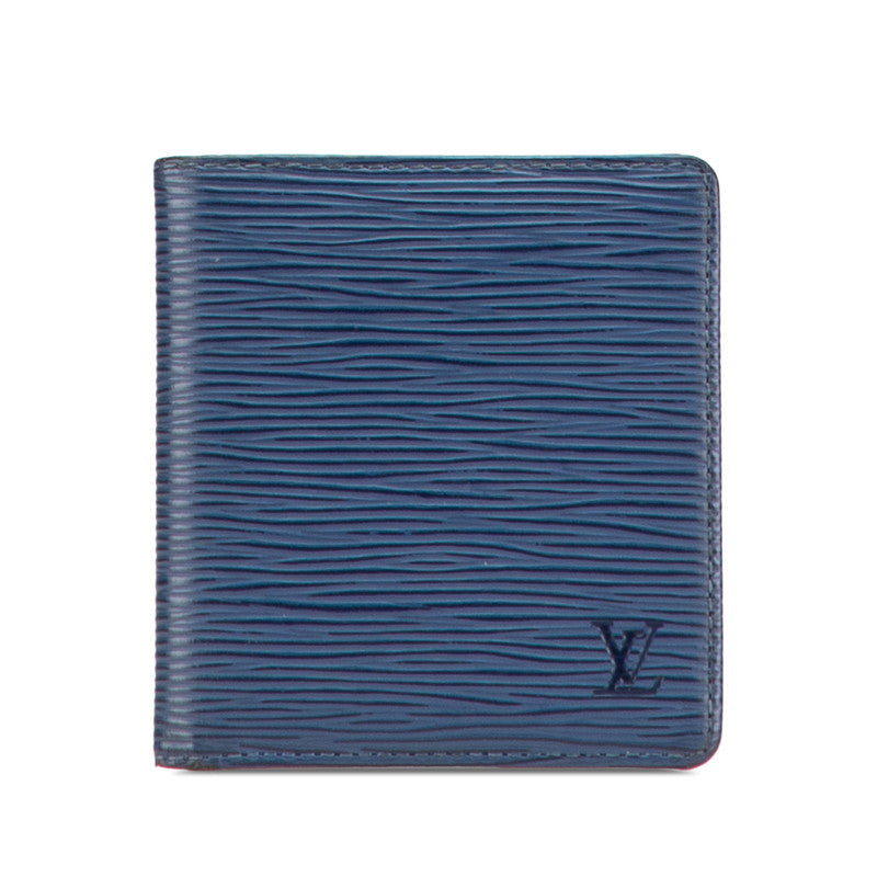 ルイ ヴィトン エピ ポルト ビエ 6カルト クレディ 二つ折り財布 M6331G ミルティーユ ブルー レザー レディース LOUIS VUITTON 【中古】